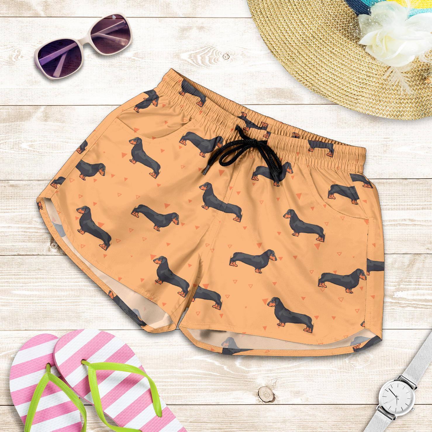 Dachshund Draw Print Pattern Women Shorts-JTAMIGO.COM