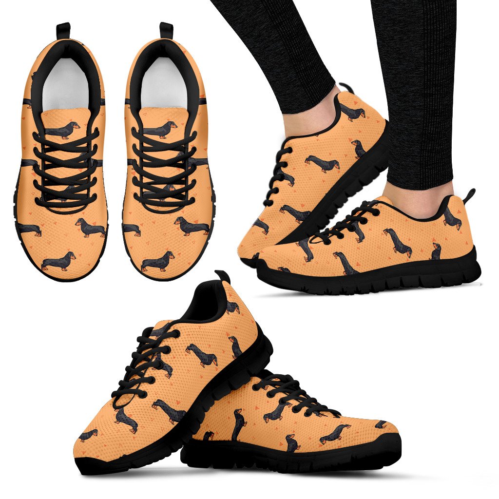 Dachshund Draw Print Pattern Women Sneakers Shoes