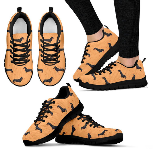Dachshund Draw Print Pattern Women Sneakers Shoes