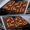 Dachshund Happy Print Pattern Car Sun Shade For Windshield