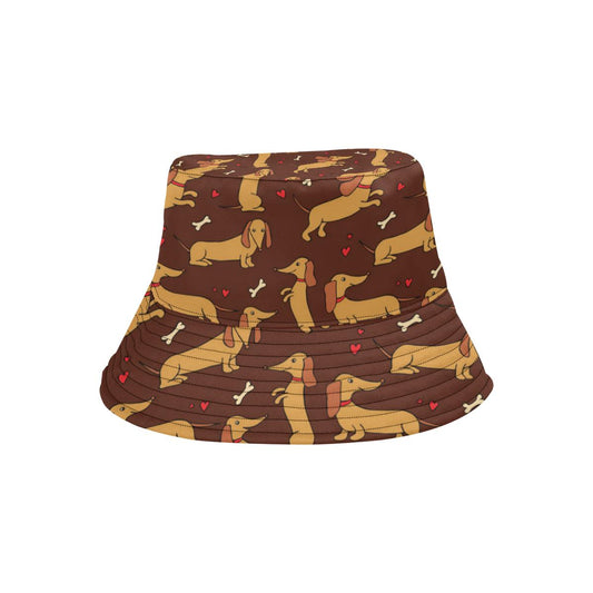 Dachshund Happy Print Pattern Unisex Bucket Hat