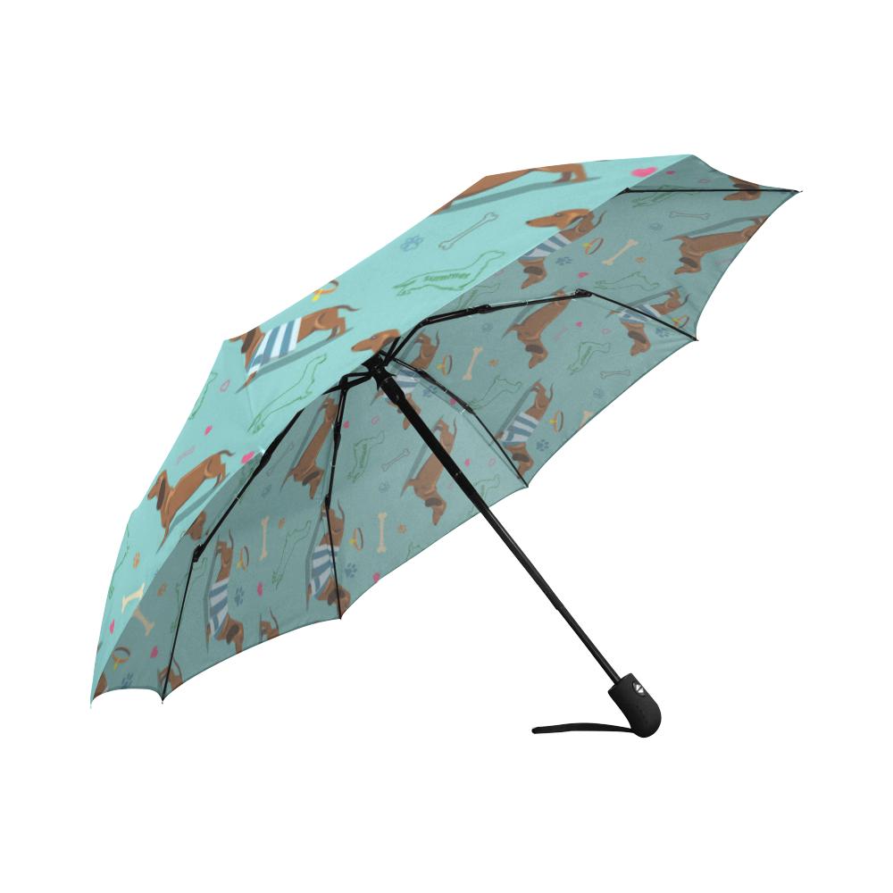 Dachshund Paw Decorative Print Pattern Automatic Foldable Umbrella