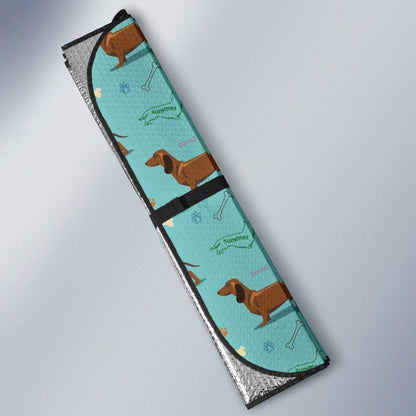 Dachshund Paw Decorative Print Pattern Car Sun Shade For Windshield