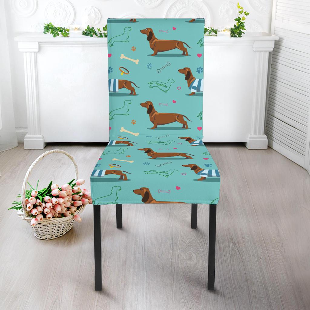 Dachshund Paw Decorative Print Pattern Dinning Chair Slipper-JTAMIGO.COM