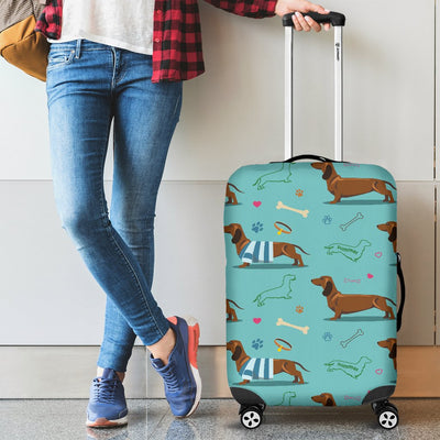 Dachshund Paw Decorative Print Pattern Luggage Cover Protector