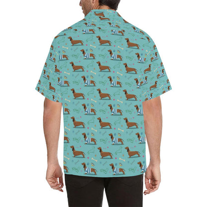 Dachshund Paw Decorative Print Pattern Men Aloha Hawaiian Shirt
