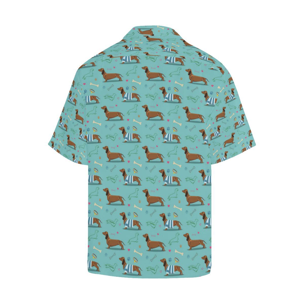 Dachshund Paw Decorative Print Pattern Men Aloha Hawaiian Shirt
