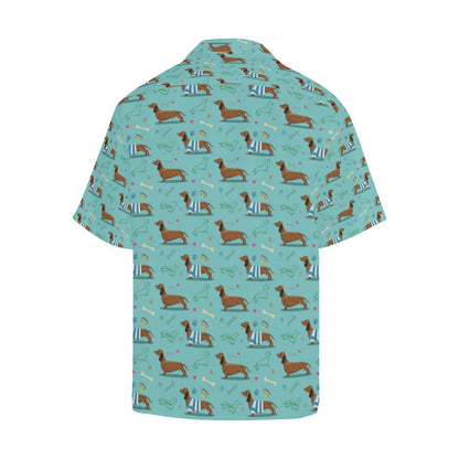 Dachshund Paw Decorative Print Pattern Men Aloha Hawaiian Shirt