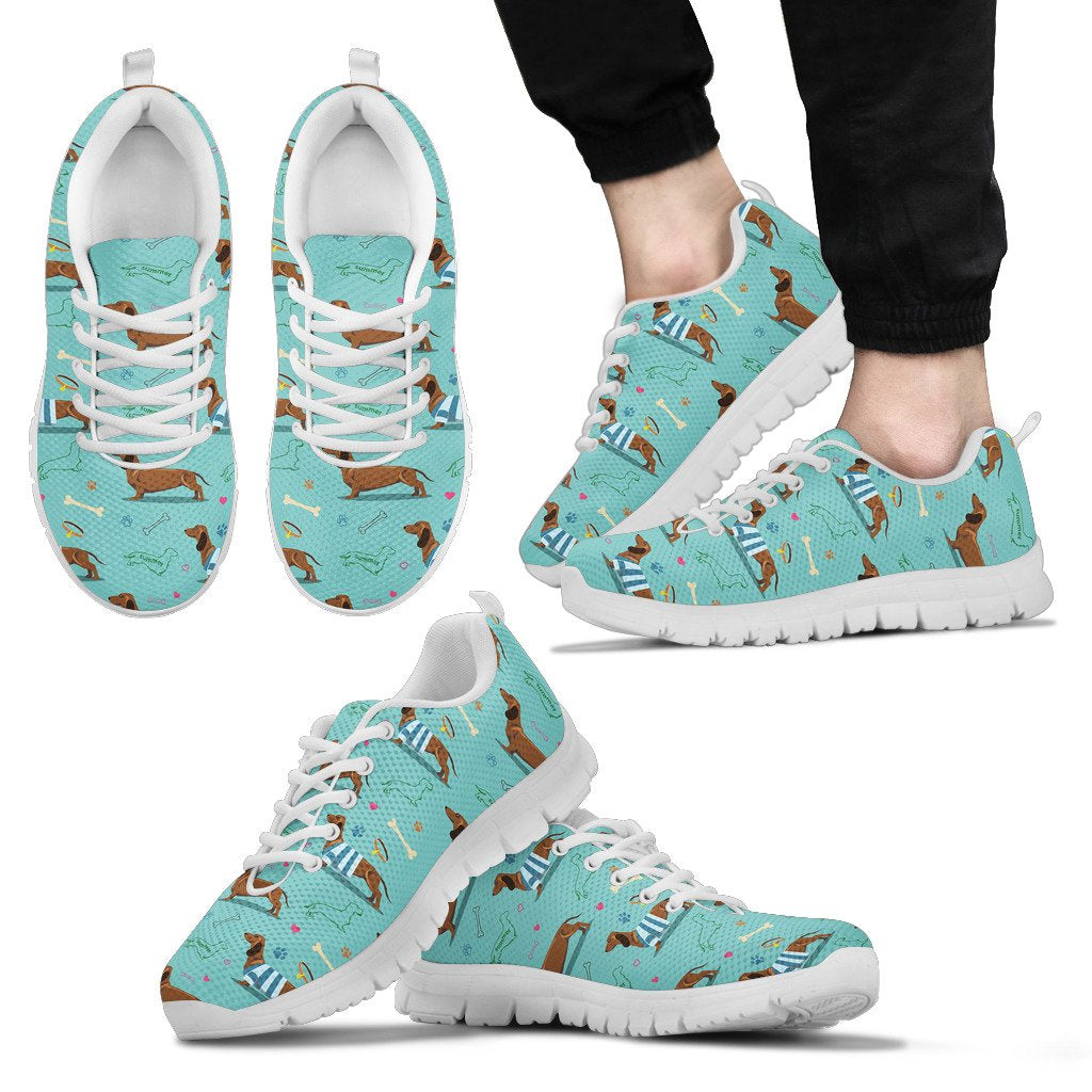 Dachshund Paw Decorative Print Pattern Men Sneakers Shoes