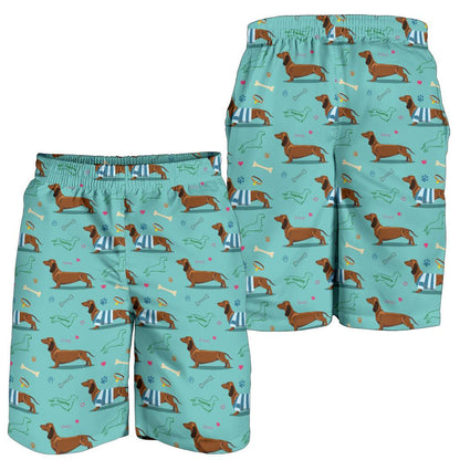 Dachshund Paw Decorative Print Pattern Mens Shorts-JTAMIGO.COM