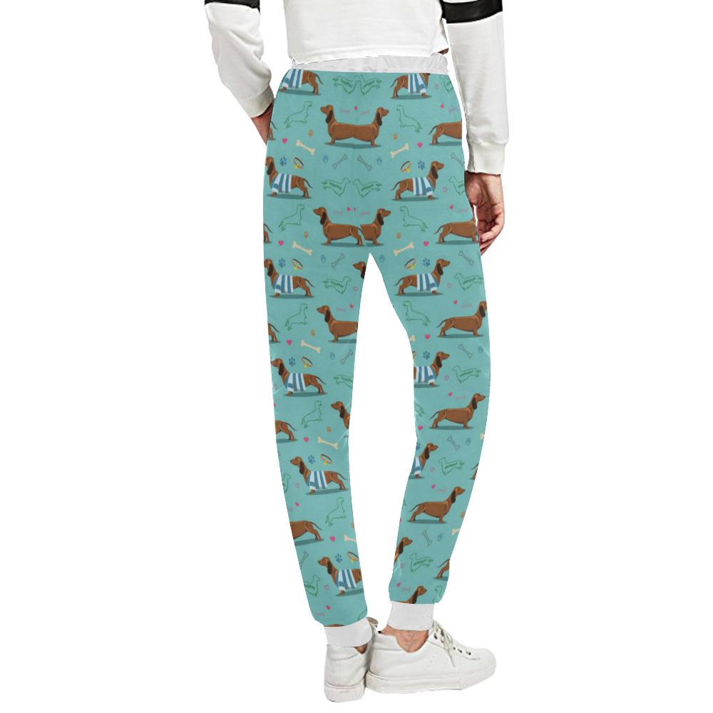 Dachshund Paw Decorative Print Pattern Unisex Casual Sweatpants (Model L11)-JTAMIGO.COM