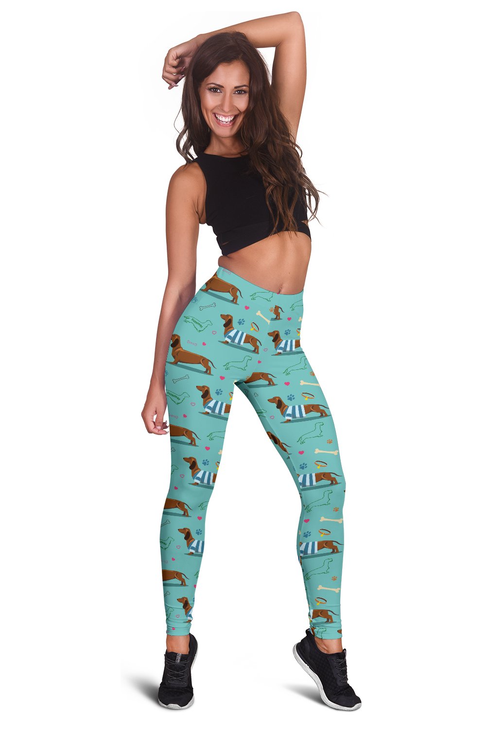 Dachshund Paw Decorative Print Pattern Women Leggings