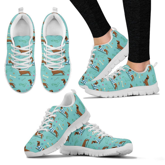 Dachshund Paw Decorative Print Pattern Women Sneakers Shoes