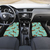 Dachshund with Floral Print Pattern Car Floor Mats