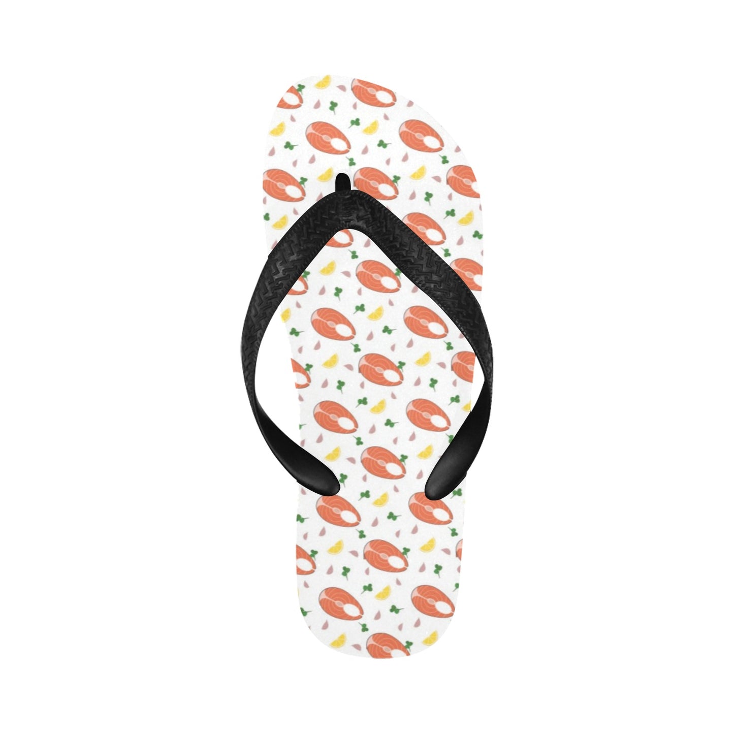 Salmon Steak Print Design LKS303 Flip Flops