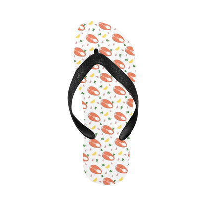 Salmon Steak Print Design LKS303 Flip Flops