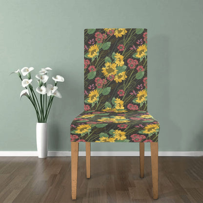 Sunflower Print Design LKS303 Dining Chair Slipcover