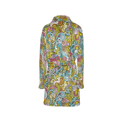 Hippie Print Design LKS301 Women's Fleece Robe