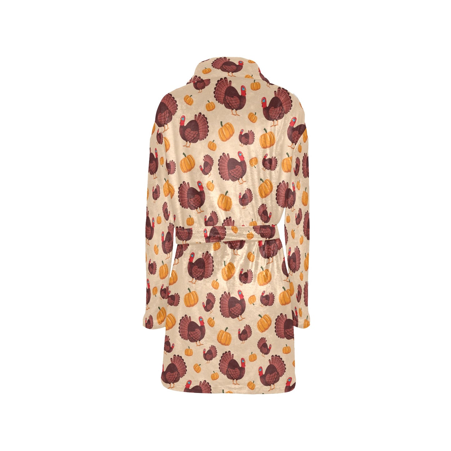 Thanksgiving Print Design LKS308 Women's Fleece Robe