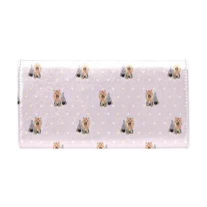 Yorkshire Terriers Print Design LKS302 Women's Trifold Wallet