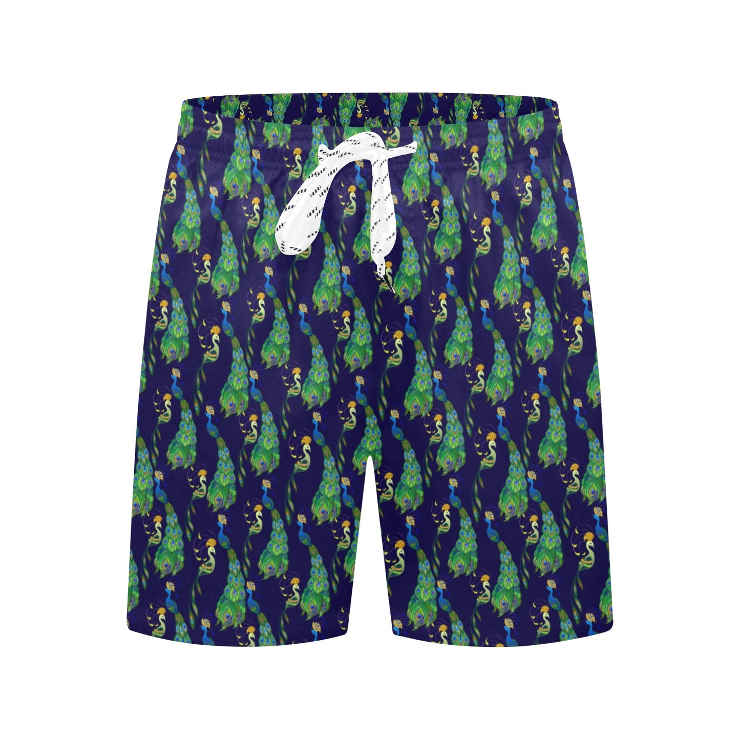 Peacock Art Design Print Men's Swim Trunks Beach Shorts