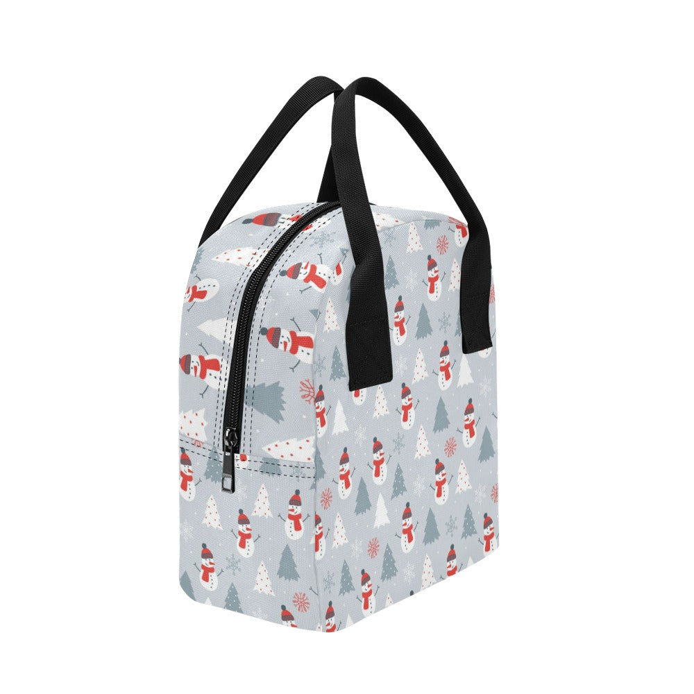 Snowman Print Design LKS302 Insulated Lunch Bag
