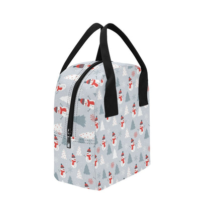 Snowman Print Design LKS302 Insulated Lunch Bag