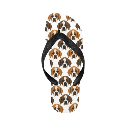 St Bernards Print Design LKS301 Flip Flops