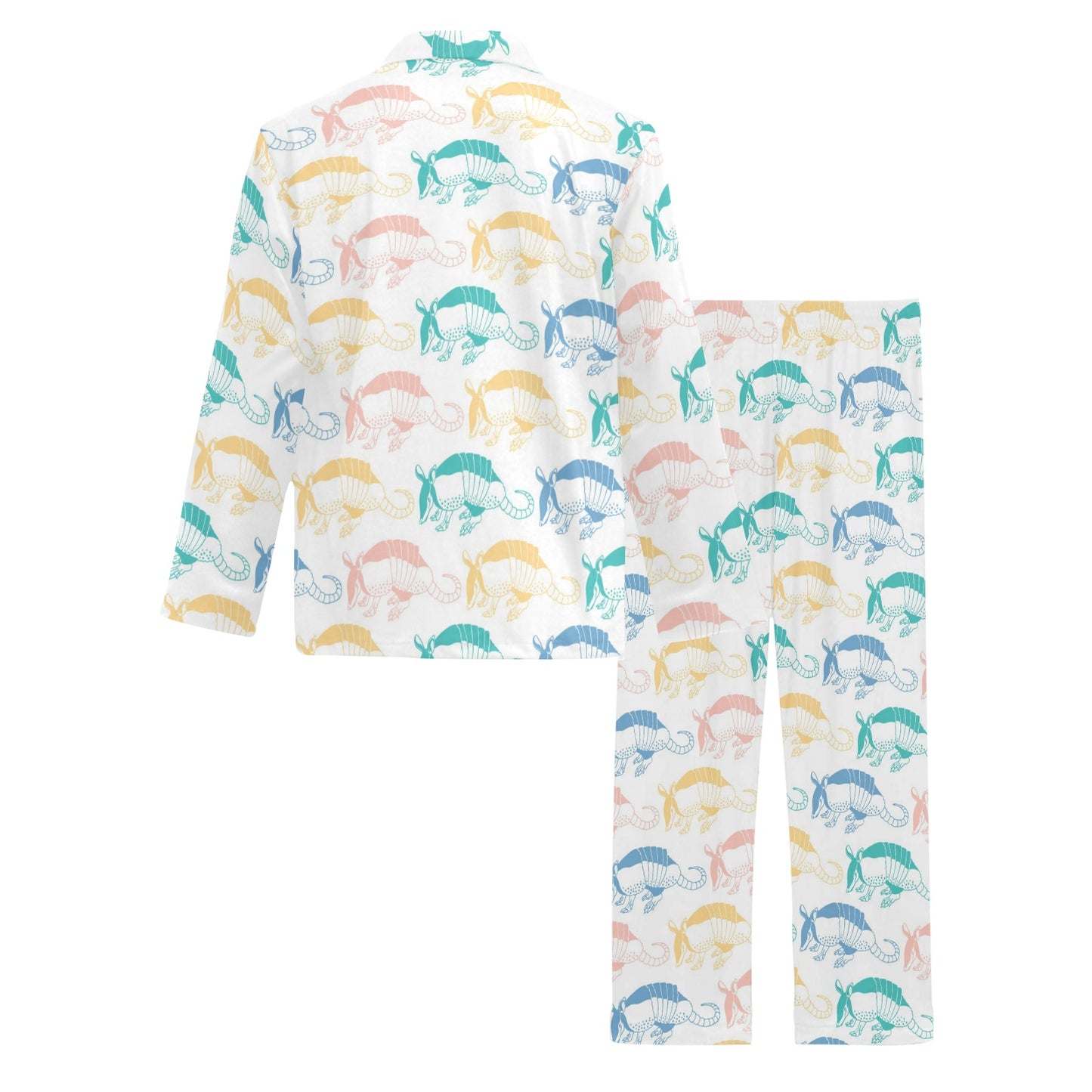 Armadillo Pattern Print Design 05 Men's Long Pajama Set