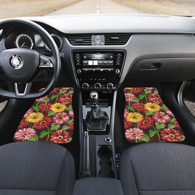 Daisy Gerbera Print Pattern Car Floor Mats