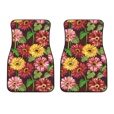 Daisy Gerbera Print Pattern Car Floor Mats