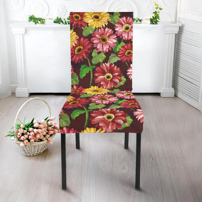 Daisy Gerbera Print Pattern Dinning Chair Slipper-JTAMIGO.COM