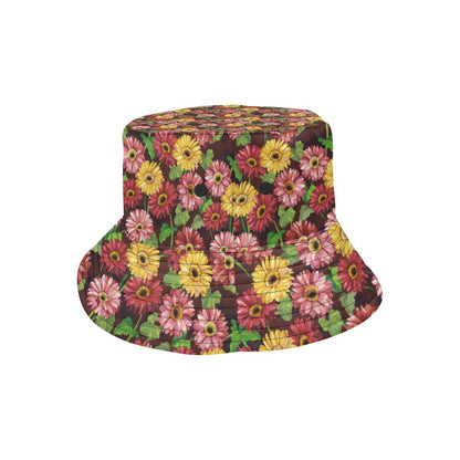 Daisy Gerbera Print Pattern Unisex Bucket Hat