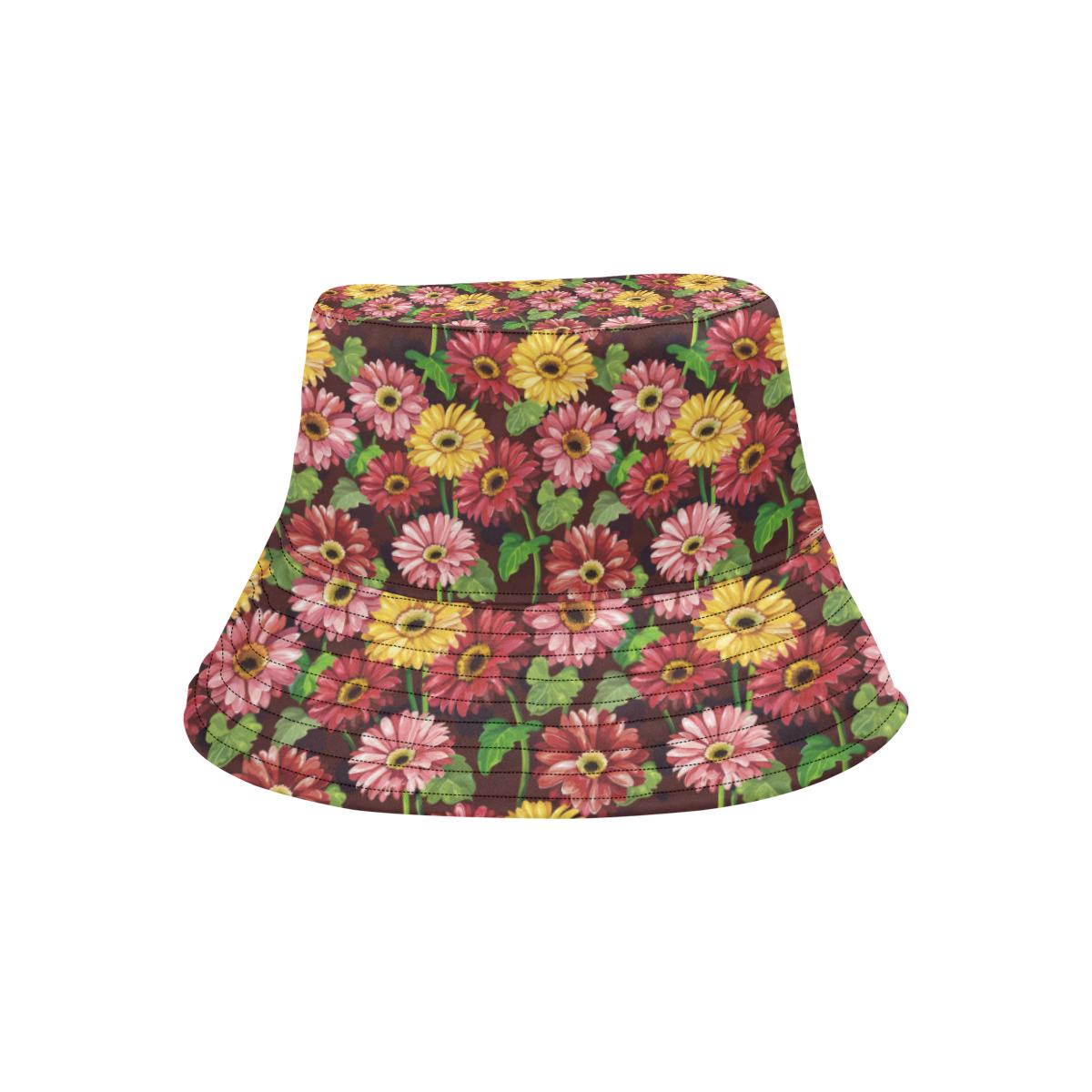 Daisy Gerbera Print Pattern Unisex Bucket Hat