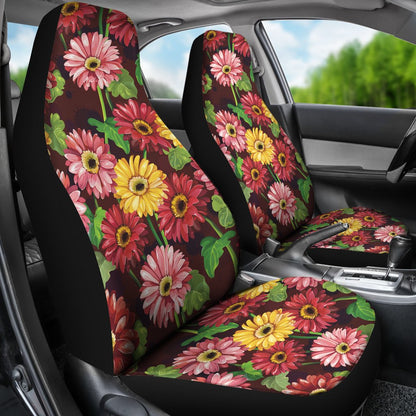 Daisy Gerbera Print Pattern Universal Fit Car Seat Covers