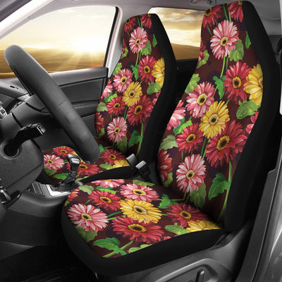 Daisy Gerbera Print Pattern Universal Fit Car Seat Covers