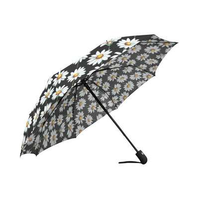 Daisy Print Pattern Automatic Foldable Umbrella