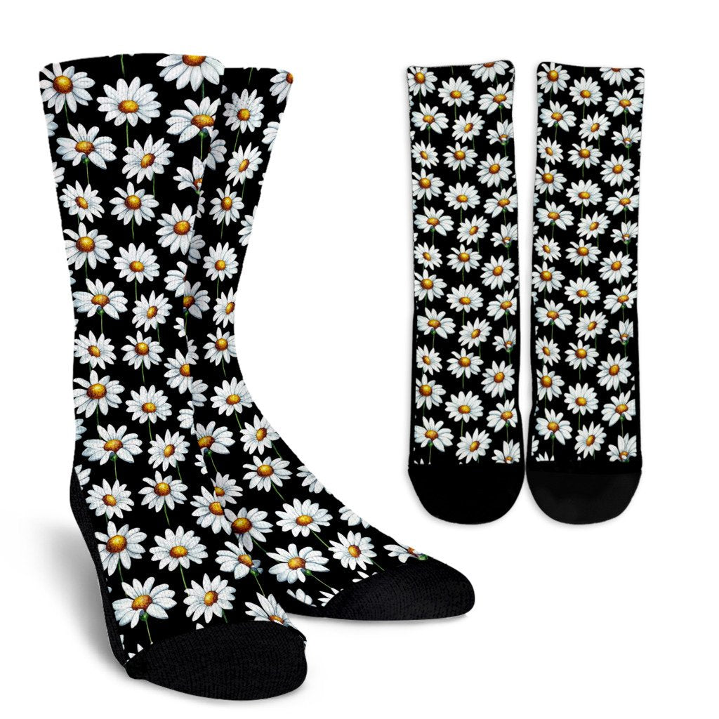Daisy Print Pattern Crew Socks