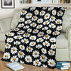Daisy Print Pattern Fleece Blanket