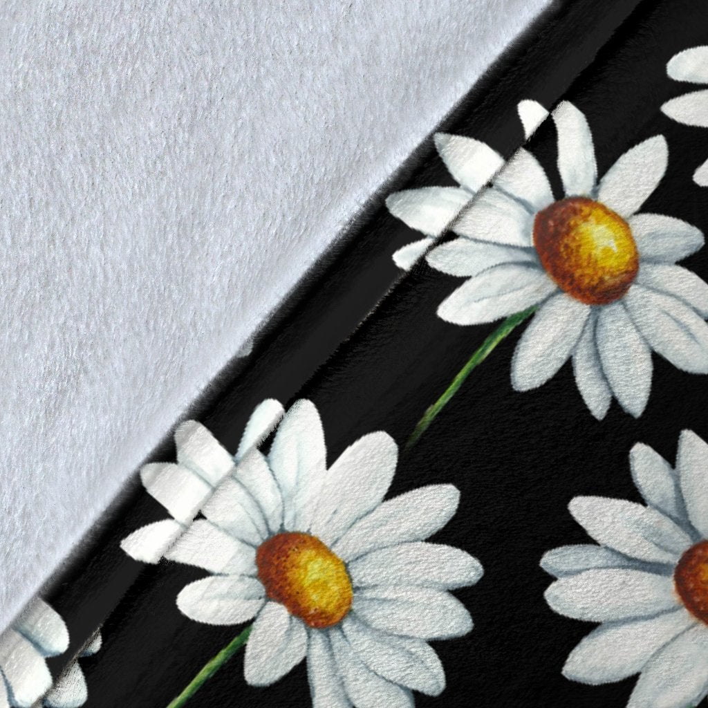 Daisy Print Pattern Fleece Blanket