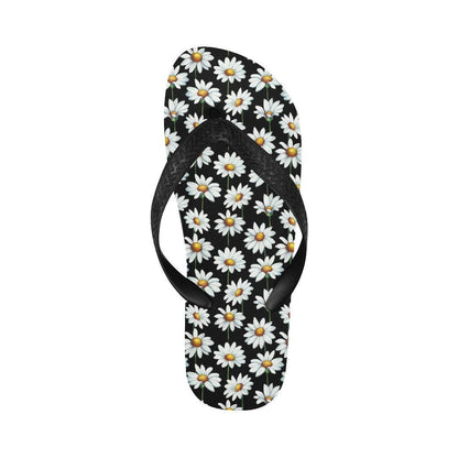 Daisy Print Pattern Flip Flops-JTAMIGO.COM