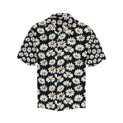 Daisy Print Pattern Men Aloha Hawaiian Shirt