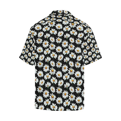 Daisy Print Pattern Men Aloha Hawaiian Shirt