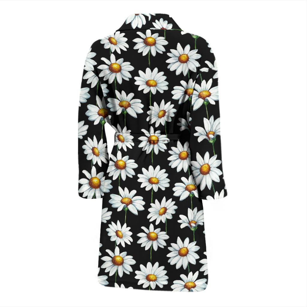 Daisy Print Pattern Men Bath Robe-JTAMIGO.COM