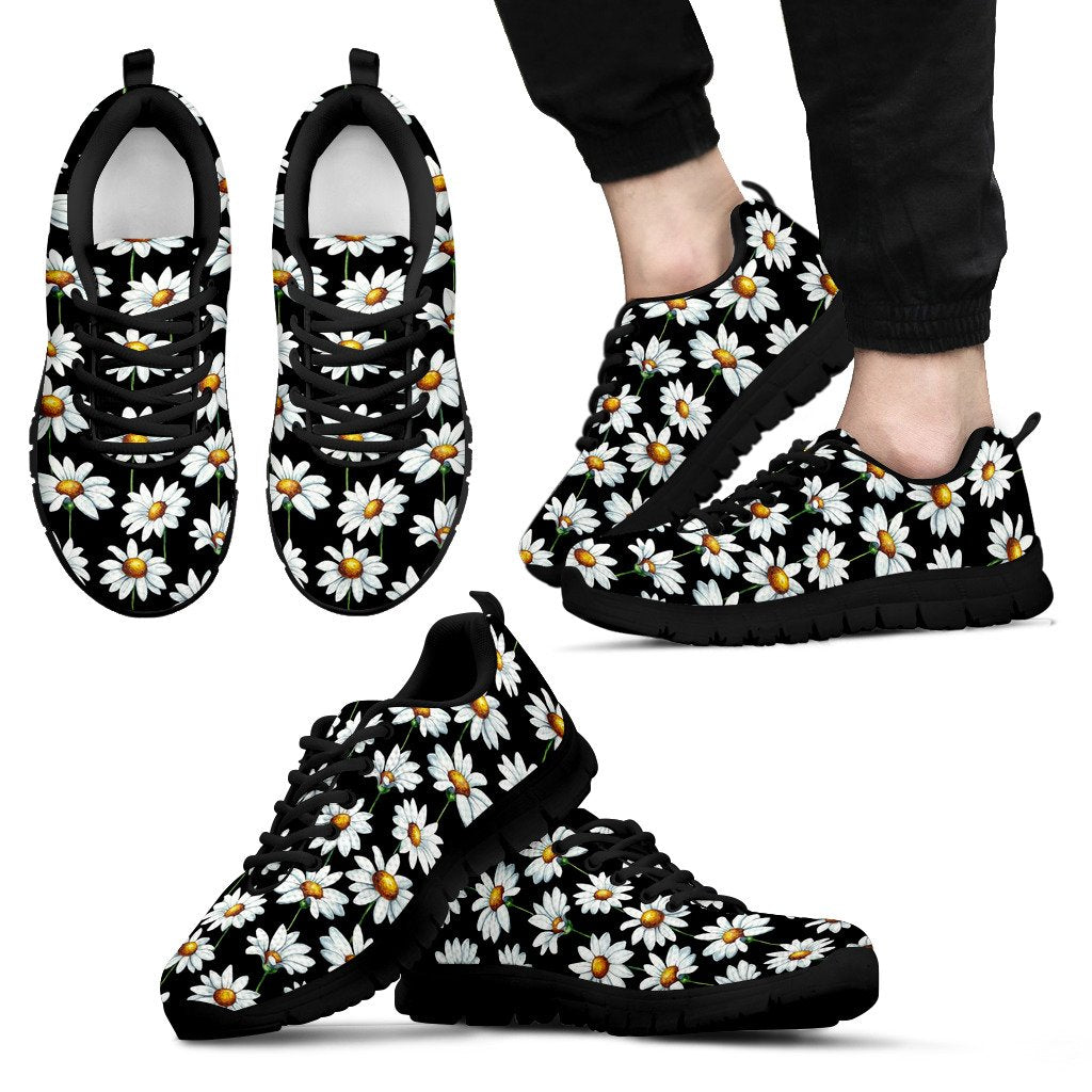 Daisy Print Pattern Men Sneakers Shoes