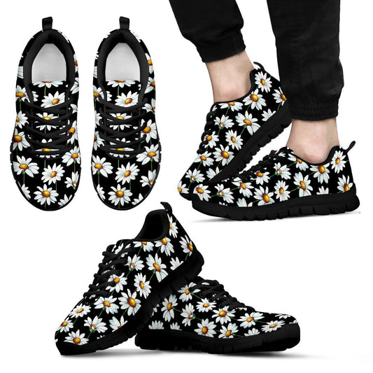 Daisy Print Pattern Men Sneakers Shoes