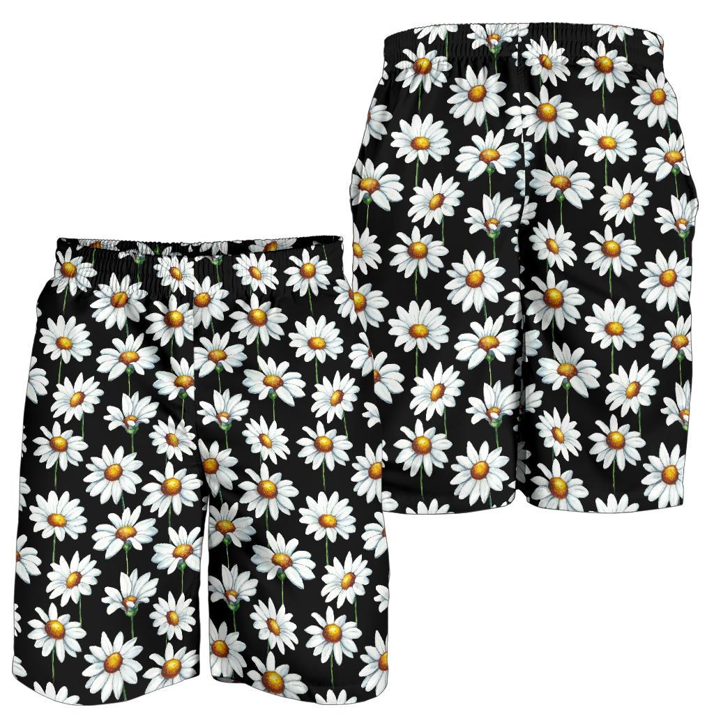 Daisy Print Pattern Mens Shorts-JTAMIGO.COM
