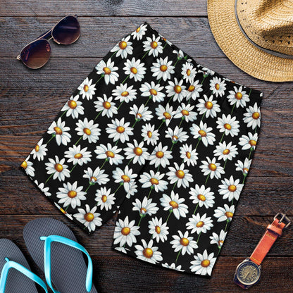Daisy Print Pattern Mens Shorts-JTAMIGO.COM