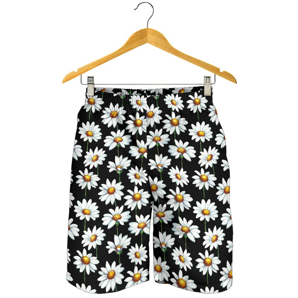 Daisy Print Pattern Mens Shorts-JTAMIGO.COM