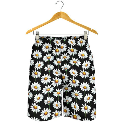 Daisy Print Pattern Mens Shorts-JTAMIGO.COM